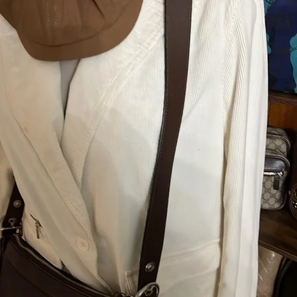 Coach Vintage Brown Pebbled Leather Crossbody Shoulder Bag Sling in GUC - Picture 13 of 16